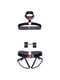 Комплект атласних ременів для бондажу Satin elastic harness Set, One size, Black | 6678600 | фото 5