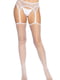 Панчохи-сітка Net stockings with garter belt One size White, пояс, підв`язки | 6678618 | фото 3