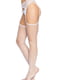 Панчохи-сітка Net stockings with garter belt One size White, пояс, підв`язки | 6678618 | фото 4