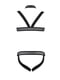 Комплект білизни з кріпленнями 043 Jacob чорний: труси та шлейка | 6678783 | фото 4