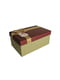 Подарункова коробка з бантом бордово-золота, L - (29,5×22,5×13 см) | 6678843 | фото 2