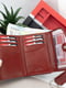 Подарунковий набір: червоний шкіряний гаманець та брелок | 6679294 | фото 6