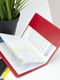 Подарунковий набір: шкіряний гаманець, обкладинка для паспорта та червоний ремінь | 6679299 | фото 7