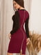 Бордовое платье-футляр “Серсея” | 6679494 | фото 2