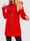Пальто красное на молнии | 6679555 | фото 3
