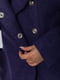 Пальто фиолетовое с капюшоном на поясе | 6679567 | фото 6