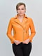 Куртка кожаная оранжевая | 6679739