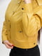 Куртка кожаная желтая | 6679780 | фото 4