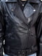 Шкіряна куртка косуха чорна | 6679806 | фото 3