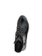 Чорні черевики з натурального лаку на блискавці та шнурівці | 6680157 | фото 5