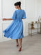 Сукня А-силуету на ґудзиках блакитна | 6679660 | фото 3