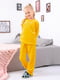 Махрова піжама гірчичного кольору: джемпер та штани   | 6683322