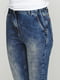 Сині джинси з еластичного деніму з потертостями | 6683460 | фото 3