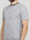 Базова сіра футболка з подвійним коміром | 6683469 | фото 3