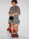 Платье А-силуэта из легкого шифона в цветочный принт | 6683485