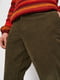 Вельветовые брюки цвета хаки | 6683500 | фото 4