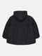 Черная куртка-пуховик с капюшоном-воротником на кнопках | 6683565 | фото 2