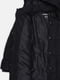 Черная куртка-пуховик с капюшоном-воротником на кнопках | 6683565 | фото 3