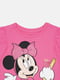 Розовая хлопковая футболка с рисунком | 6683570 | фото 3
