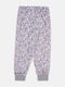 Сиреневые пижамные штаны в принт на резинке | 6683578 | фото 2