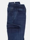 Темно-синие джинсы с накладными карманами | 6683583 | фото 4