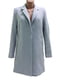 Сіре пальто із плетеної тканини з вовною у складі | 6683603