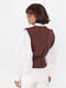 Комбинированная блуза с объемными рукавами, накидкой и поясом | 6684059 | фото 5