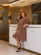 Блискуча сукня А-силуету бронзового кольору із мереживом | 6684084 | фото 4
