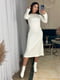 Платье А-силуэта молочного цвета | 6684088 | фото 5