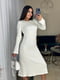 Сукня А-силуету молочного кольору | 6684088 | фото 6