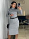 Платье-свитер серое | 6684101 | фото 7