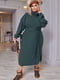 Ангорова довга сукня смарагдового кольору з коміром-хомутом | 6684469 | фото 2