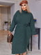 Ангорова довга сукня смарагдового кольору з коміром-хомутом | 6684469 | фото 3