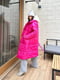 Пальто стьобане рожеве | 6684592 | фото 4