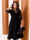 Платье А-силуэта черное | 6684630 | фото 3