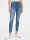 Синие джинсы-скинни с высокой посадкой | 6685300 | фото 2