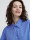 Свободная базовая рубашка в голубом цвете | 6685342 | фото 5