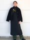Сукня-міді в стилі білизни чорна з регульованими бретелями | 6685347 | фото 14