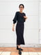 Сукня-міді в стилі білизни чорна з регульованими бретелями | 6685347 | фото 15