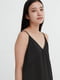 Сукня-міді в стилі білизни чорна з регульованими бретелями | 6685347 | фото 4