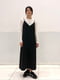 Платье-миди в бельевом стиле черное с регулируемыми бретелями | 6685347 | фото 8