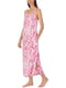 Принтованное розовое домашнее платье на тонких двойных бретелях | 6685449 | фото 2