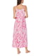 Принтованное розовое домашнее платье на тонких двойных бретелях | 6685449 | фото 4