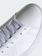 Белые кроссовки с перфорированными полосками и тканым патчем | 6685481 | фото 5