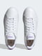 Белые кроссовки с перфорированными полосками и тканым патчем | 6685481 | фото 8