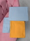 Комплект постельного белья оранжево-голубого цвета евро | 6685509 | фото 2