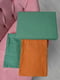 Комплект постельного белья зелено-горчичного цвета евро | 6685511 | фото 2