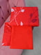 Комплект постельного белья красного цвета евро | 6685541 | фото 2