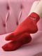 Шкарпетки стрейч червоного кольору | 6685642 | фото 2