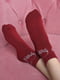 Шкарпетки стрейч бордового кольору | 6685646
